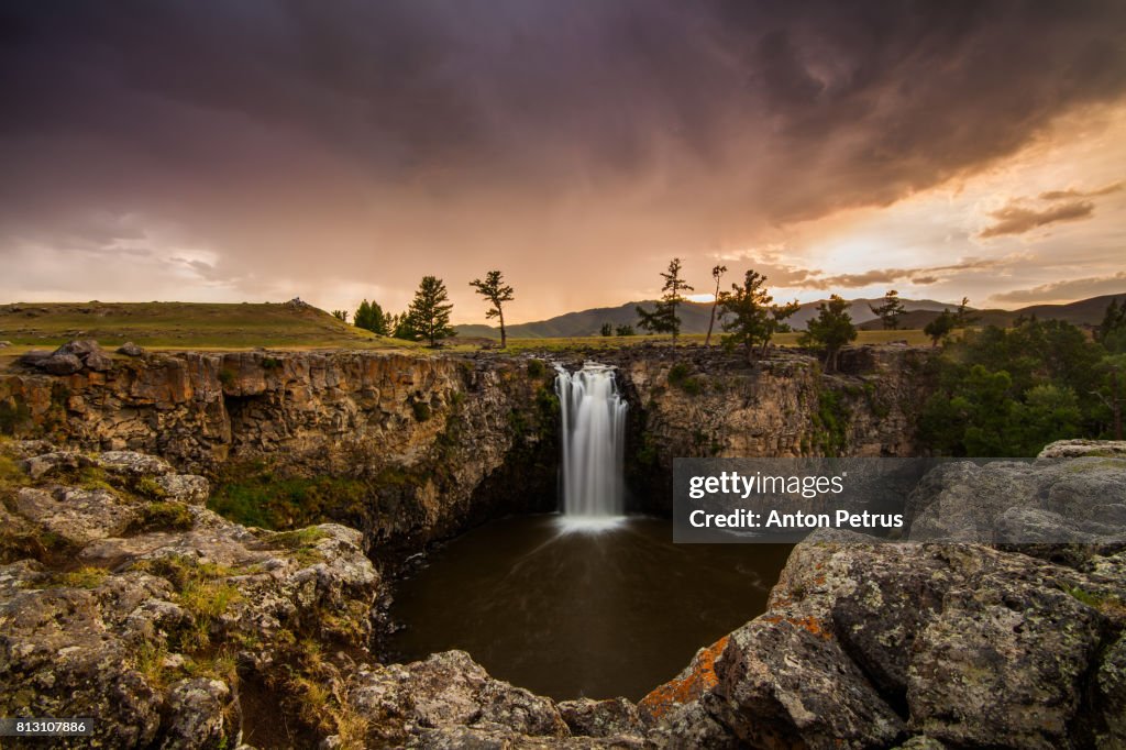 Orkhon waterfall in Mongolia