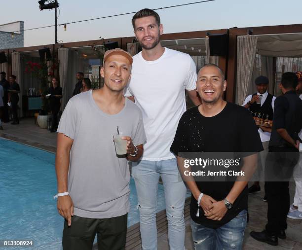 Vice, Jeff Withey and guest attend The Grand Opening Of The Highlight Room on July 11, 2017 in Hollywood, California.