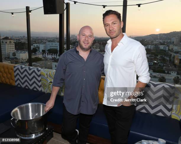 Tao Group Co-Founders Noah Tepperberg and Jason Strauss attend The Grand Opening Of The Highlight Room at DREAM Hollywood on July 11, 2017 in...