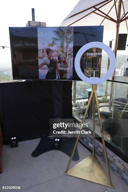 View of the Samsung S8+ photobooth at The Grand Opening Of The Highlight Room at DREAM Hollywood on July 11, 2017 in Hollywood, California.
