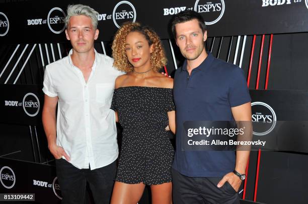 Actors Sam Palladio, Chaley Rose and Nick Jandl attend BODY At The ESPYS Pre-Party at Avalon Hollywood on July 11, 2017 in Los Angeles, California.