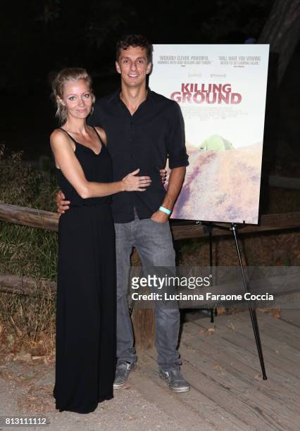 Filmmaker Axelle Carolyn and guest attend IFC Midnight's "Killing Ground" - Los Angeles Premiere, at Franklin Canyon Park on July 11, 2017 in Beverly...