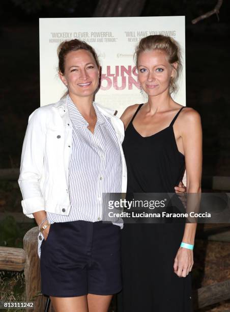 Stuntwoman/actor Zoe Bell and filmmaker Axelle Carolyn attend IFC Midnight's "Killing Ground" - Los Angeles Premiere, at Franklin Canyon Park on July...