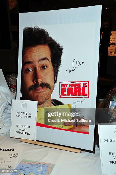 Poster signed by cast members of the TV show "My Name Is Earl", to be auctioned off at the 12th Annual Families Matter Benefit and Celebration event,...