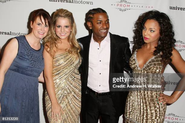 CosmoGIRL!'s Editor-in-Chief Susan Schulz with singers JoJo, Lloyd and Ashanti attend "Ultimate Prom" hosted by Hearst Magazines and Universal Motown...