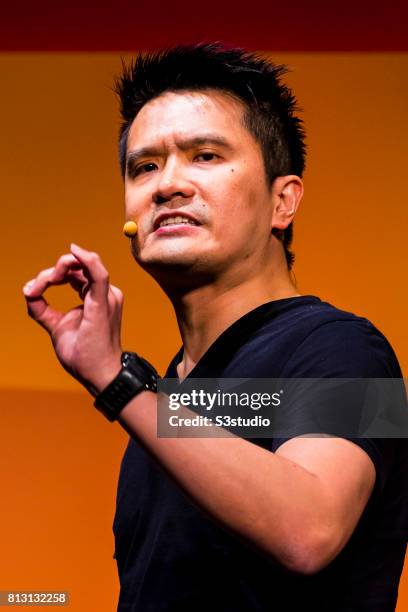 Min-Liang Tan, founder, chief executive officer and creative director of Razer, attends the Day 2 of the RISE Conference 2017 at the Hong Kong...