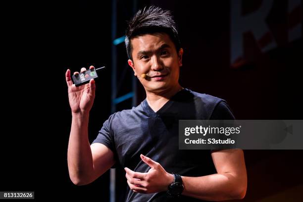 Min-Liang Tan, founder, chief executive officer and creative director of Razer, attends the Day 2 of the RISE Conference 2017 at the Hong Kong...