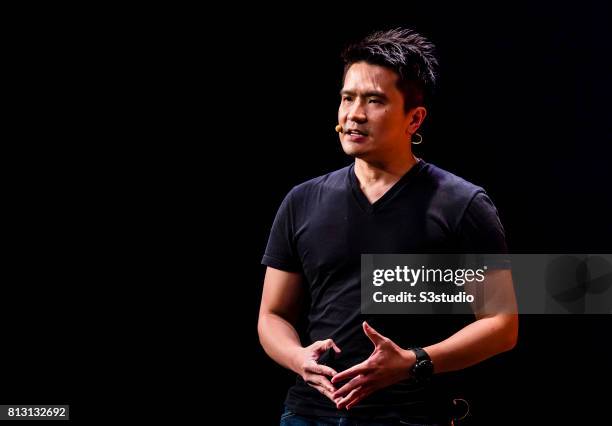 Min-Liang Tan, founder, chief executive officer and creative director of Razer, attends the Day 2 of the RISE Conference 2017 at the Hong Kong...