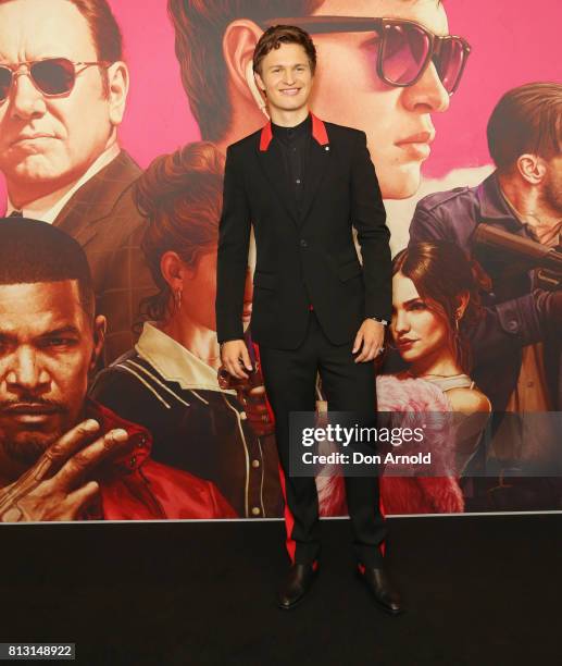 Ansel Elgort arrives ahead of the Baby Driver Australian Premiere at Event Cinemas George Street on July 12, 2017 in Sydney, Australia.