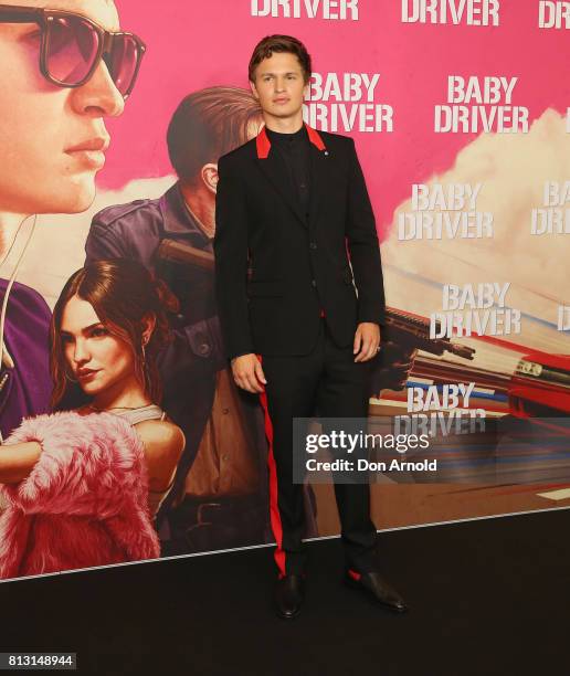 Ansel Elgort arrives ahead of the Baby Driver Australian Premiere at Event Cinemas George Street on July 12, 2017 in Sydney, Australia.