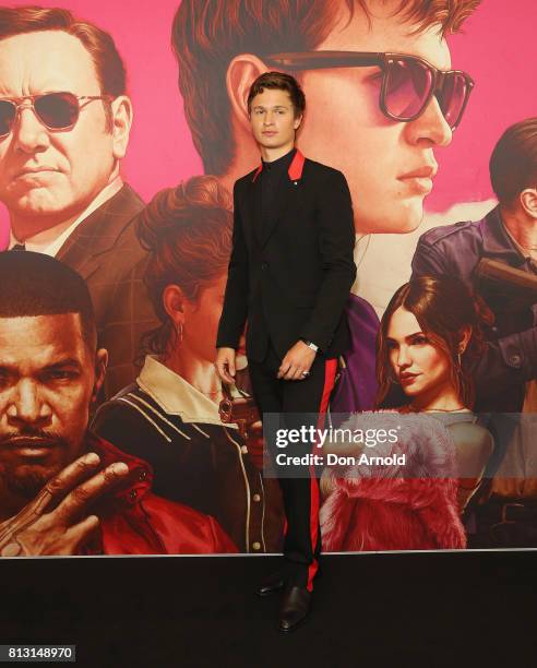 Ansel Elgort arrives ahead of the Baby Driver Australian Premiere at Event Cinemas George Street on July 12, 2017 in Sydney, Australia.