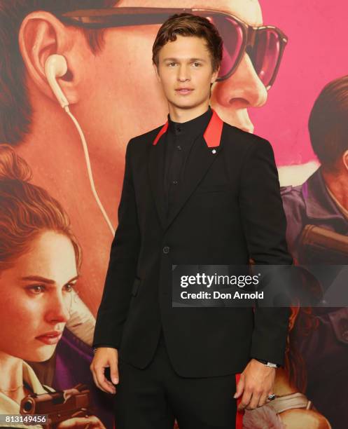 Ansel Elgort arrives ahead of the Baby Driver Australian Premiere at Event Cinemas George Street on July 12, 2017 in Sydney, Australia.