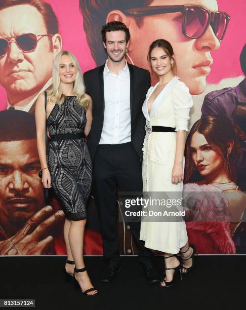 Lily James arrives ahead of the Baby Driver Australian Premiere at Event Cinemas George Street on July 12, 2017 in Sydney, Australia.