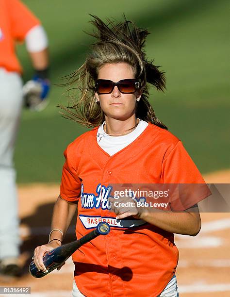 Sam Houston State bat-girl retrieves a bat during the 2008 NCAA Houston Regional May 30, 2008 in Houston.