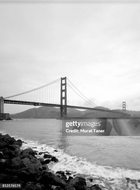 golden gate bridge - golden gate bridge black and white stock pictures, royalty-free photos & images