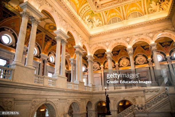 Main hall of the Library of Congress, Washington, D.C.