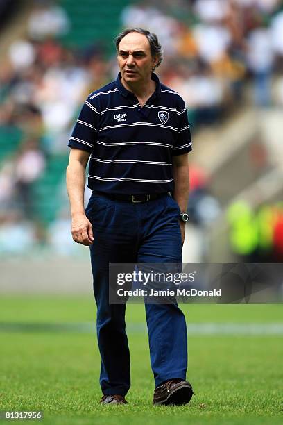 Head coach Marcelo Loffreda of Tigers during the Guinness Premiership Final match between Leicester Tigers and London Wasps at Twickenham on May 31,...