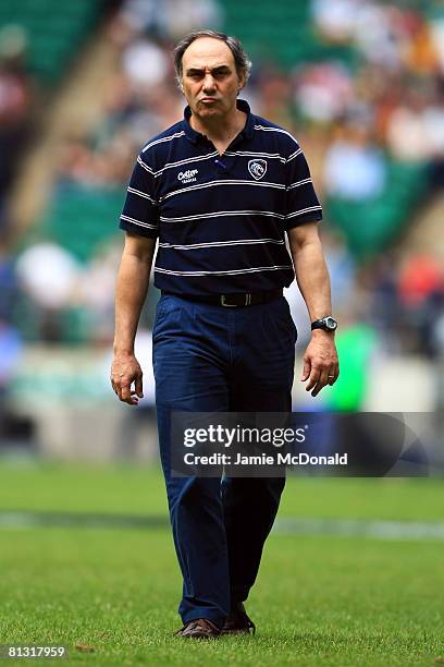 Head coach Marcelo Loffreda of Tigers during the Guinness Premiership Final match between Leicester Tigers and London Wasps at Twickenham on May 31,...