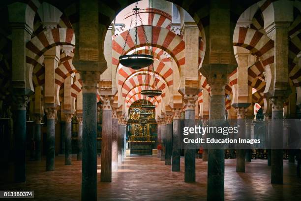 Cordoba, Cordoba Province, Andalusia, southern Spain. Interior of La Mezquita, or Great Mosque. The Historical Centre of Cordoba is a UNESCO World...