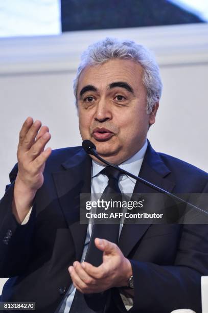 International Energy Agency executive director Fatih Birol speaks on July 12, 2017 at the IEA- OPEC dialogue session during the 22nd World Petroleum...