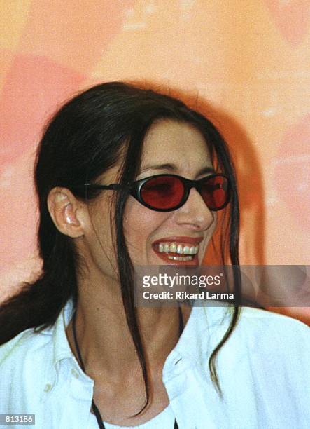 Doris, singer representing Croatia for the Eurovision Song Contest 1999, meets the media at a press conference in Jerusalem, Monday, May 24, 1999....