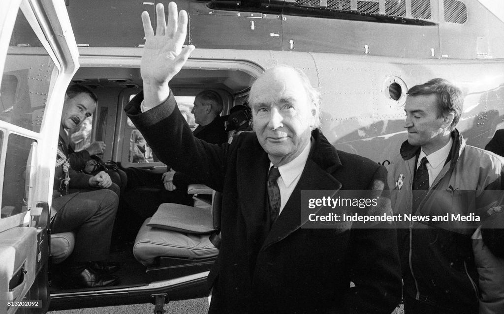President Hillery at Moneypoint Power Station on his last Official Duty