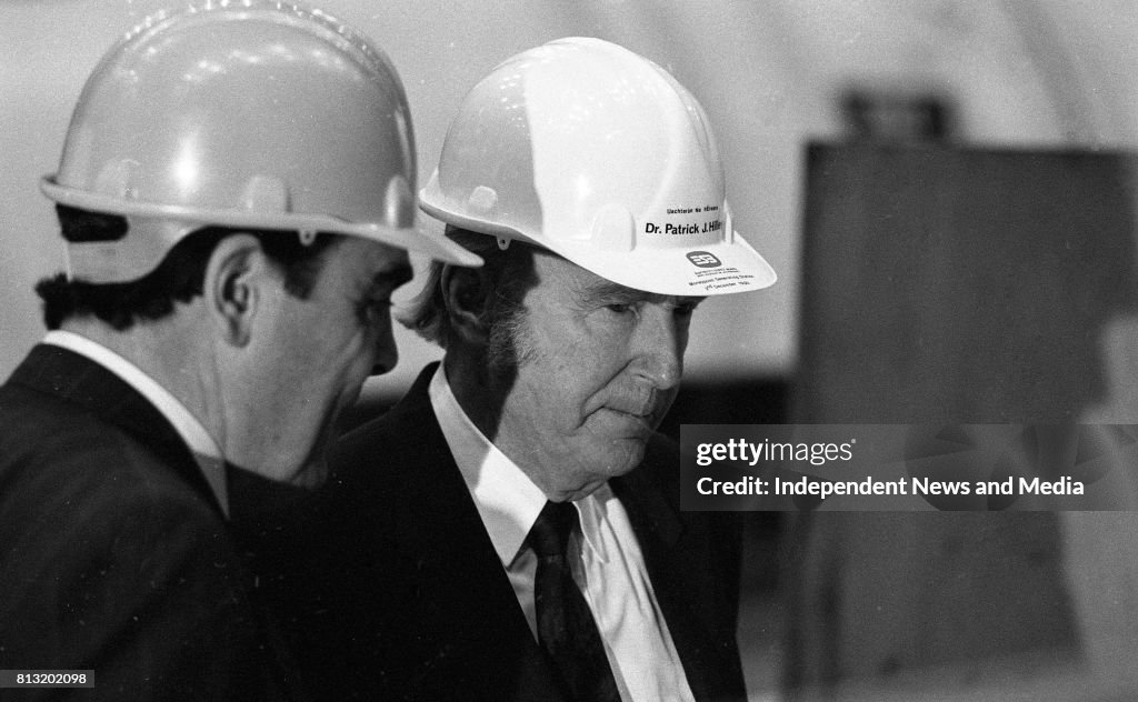 President Hillery at Moneypoint Power Station on his last Official Duty