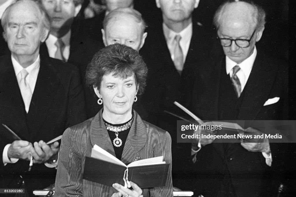 President-Elect Mary Robinson at Dublin Castle