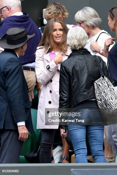 Kim Murray attends day nine of the Wimbledon Tennis Championships at the All England Lawn Tennis and Croquet Club on July 12, 2017 in London, United...