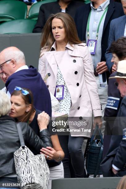 Kim Murray attends day nine of the Wimbledon Tennis Championships at the All England Lawn Tennis and Croquet Club on July 12, 2017 in London, United...