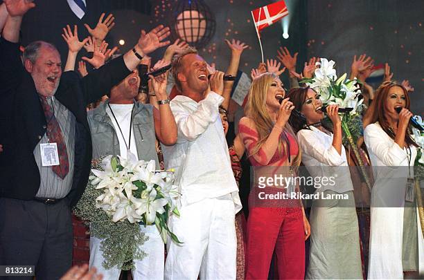 Sweden's Charlotte Nilsson smiles after winning the Eurovision ''99 song contest May 30, 1999 in Jerusalem. Nilsson won with her song ''Take Me To...