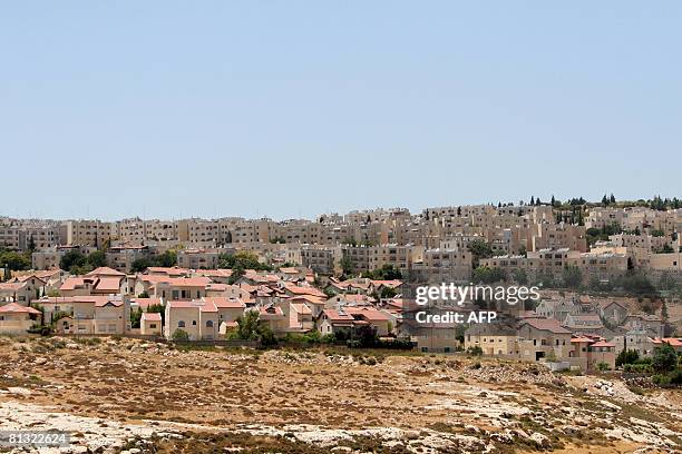 General view of the Jewish settlement of Pisgat Ze'ev in east Jerusalem on 1 June, 2008. Israel will build 884 more houses in east Jerusalem, the...