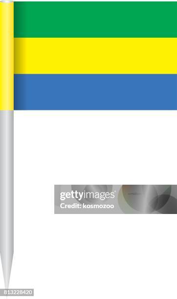 flag gabon - gabon flag stock illustrations