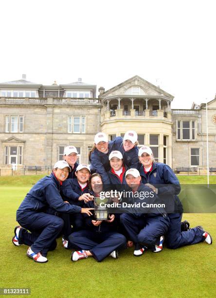 The victorious USA team Tiffany Joh, Jennie Lee, The Captain Carole Semple Thompson, Stacy Lewis, Meaghan Bolger, Kimberly Kim, Amanda Blumenherst,...