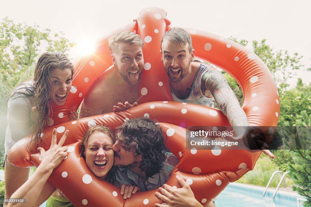 Friends during a summer day