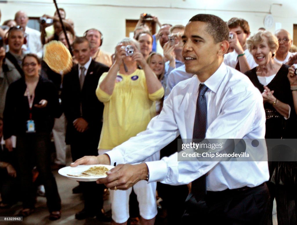 Barack Obama Campaigns Ahead Of Last Primaries Of 2008 Election