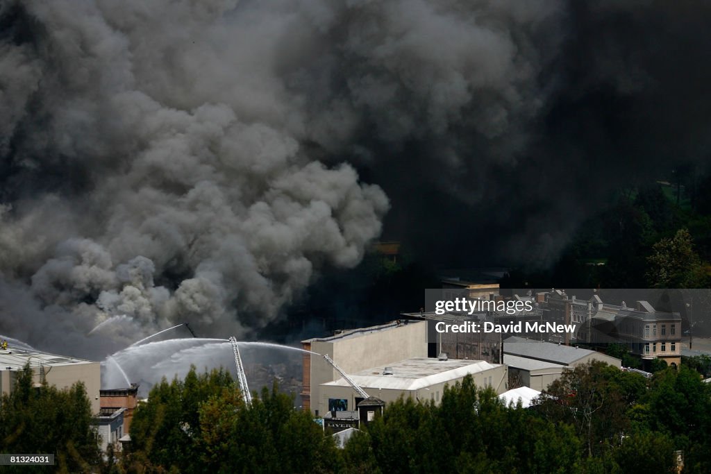 Firefighters Battle Blaze At Universal Studios