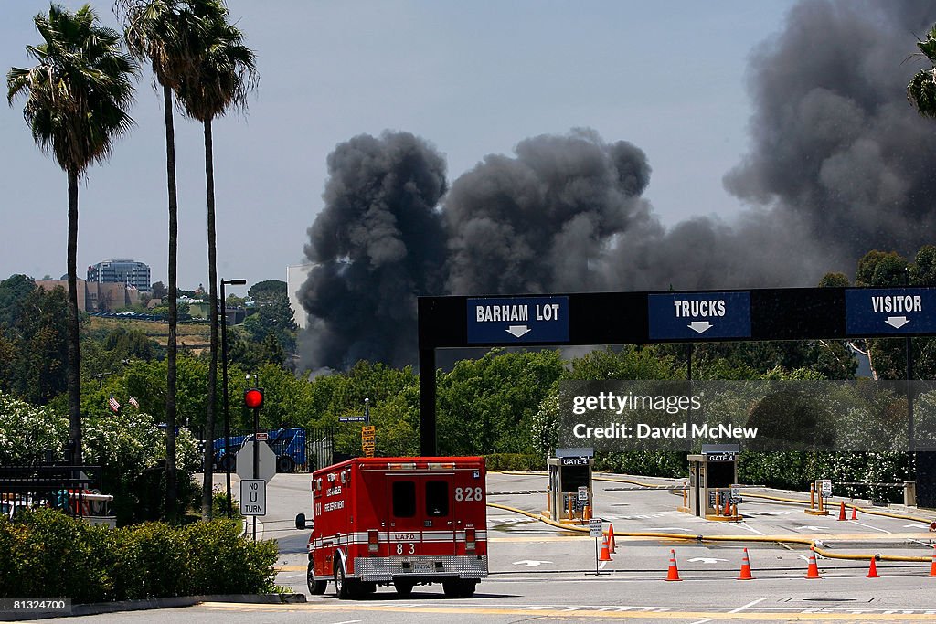 Firefighters Battle Blaze At Universal Studios