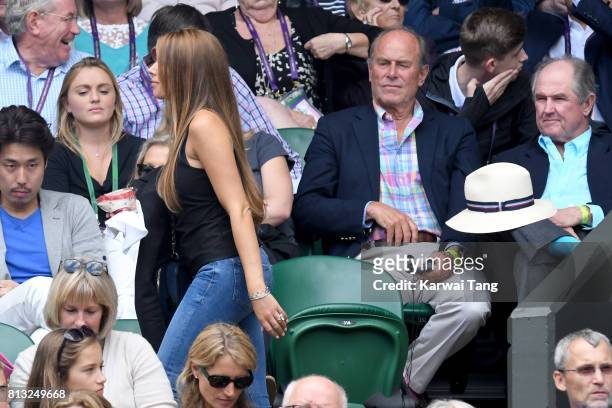 Wife of footballer John Terry, Toni Poole attends day nine of the Wimbledon Tennis Championships at the All England Lawn Tennis and Croquet Club on...