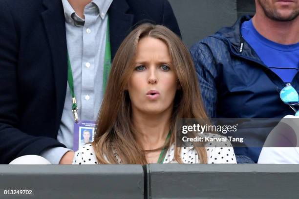 Kim Murray attends day nine of the Wimbledon Tennis Championships at the All England Lawn Tennis and Croquet Club on July 12, 2017 in London, United...