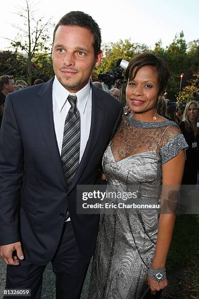 Actor Justin Chambers and wife Keisha Chambers arrive at the 7th Annual Chrysalis Butterfly Ball held at a private residence on May 31, 2008 in Los...
