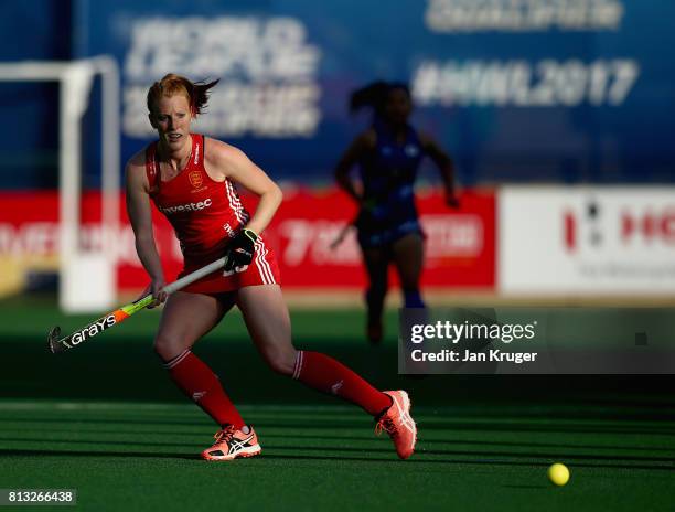 Nicola White of England in action during day 3 of the FIH Hockey World League Semi Finals Pool A match between Japan and England at Wits University...