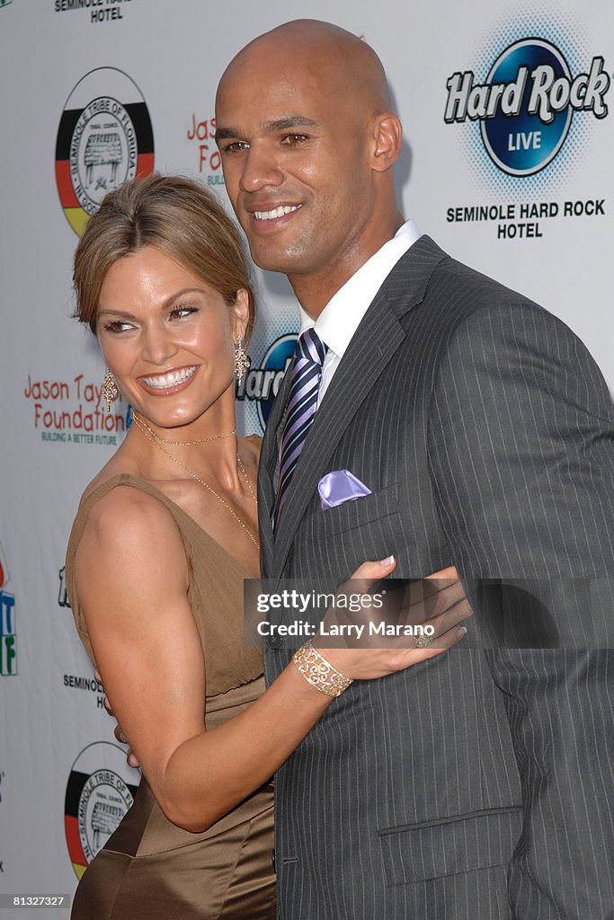 Jason R. Taylor Jason Taylor and his wife Katrina Taylor pose on the red carpet at ...
