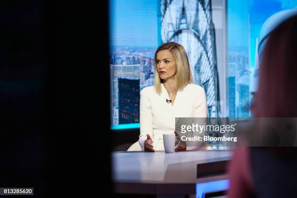 Libby Cantrill, executive vice president of Pacific Investment Management Co. , speaks during a Bloomberg Television interview in New York, U.S., on...