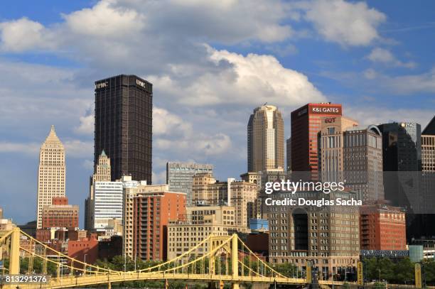 pittsburgh downtown skyline - pittsburgh stock pictures, royalty-free photos & images