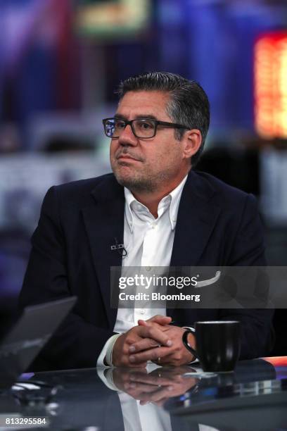 Bob Kunze-Concewitz, chief executive officer of Davide Campari-Milano SpA, pauses during a Bloomberg Television interview in London, U.K., on...