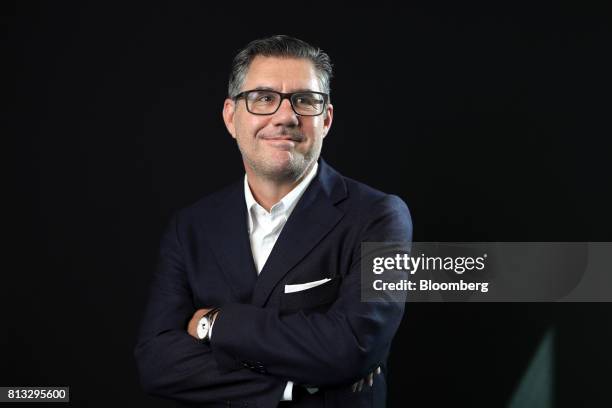 Bob Kunze-Concewitz, chief executive officer of Davide Campari-Milano SpA, poses for a photograph following a Bloomberg Television interview in...