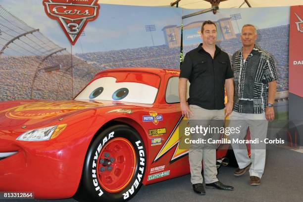 Brian Fee and Kevin Reher attend a photocall for Cars 3 on July 12, 2017 in Rome, Italy.