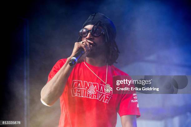 Jazz Cartier performs during Festival d'ete de Quebec on July 11, 2017 in Quebec City, Canada.