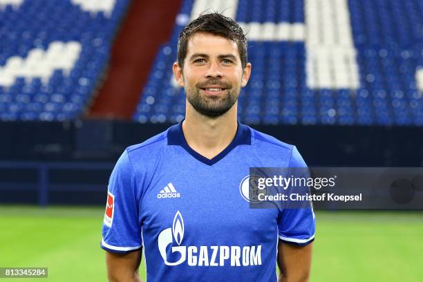 Coke of FC Schalke 04 poses during the team presentation at Veltins Arena on July 12, 2017 in Gelsenkirchen, Germany.